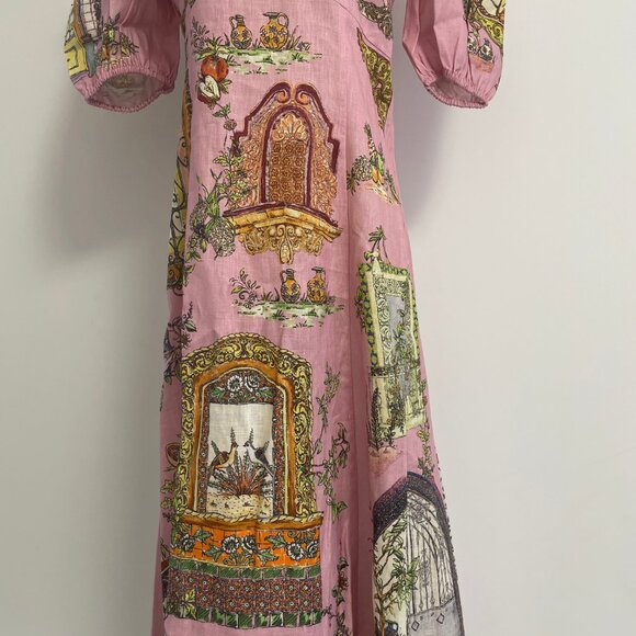 Alemais Monte Midi Dress Pink Print - Picture 9 of 16